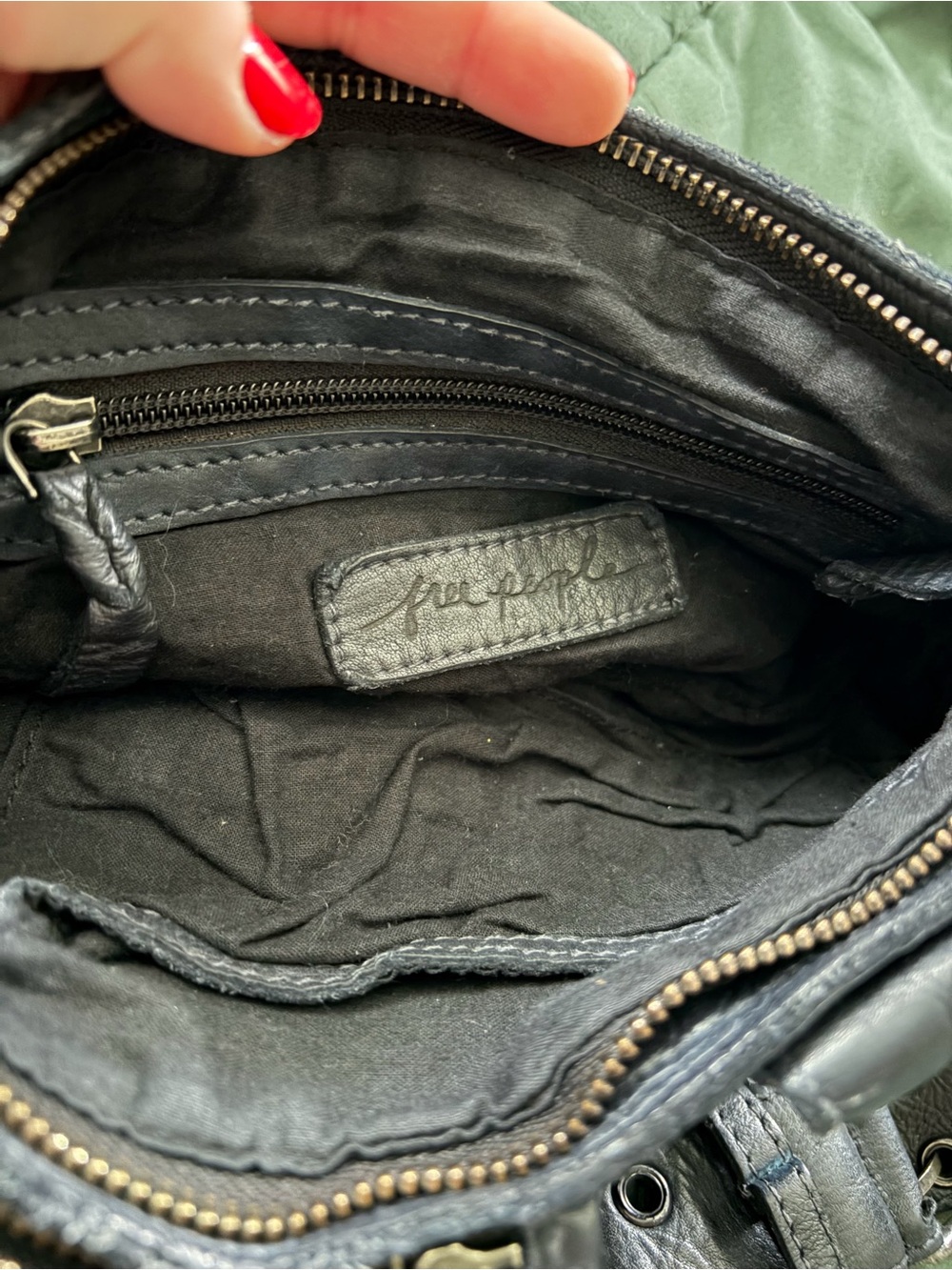 Free People Wade Black Leather Sling bag - Picture 5 of 9
